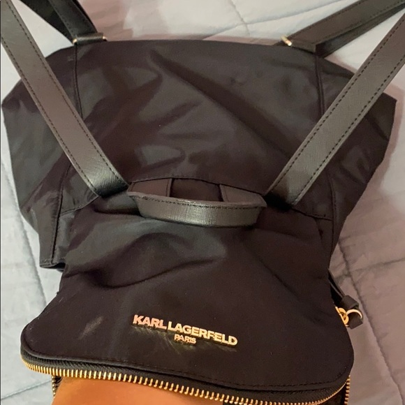 NWOT Karl Lagerfeld Paris black backpack - Picture 8 of 16